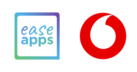 ease apps and vodafone logos