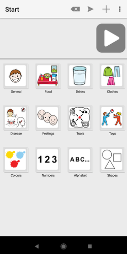 letme talk default category grid screenshot showing 12 categories